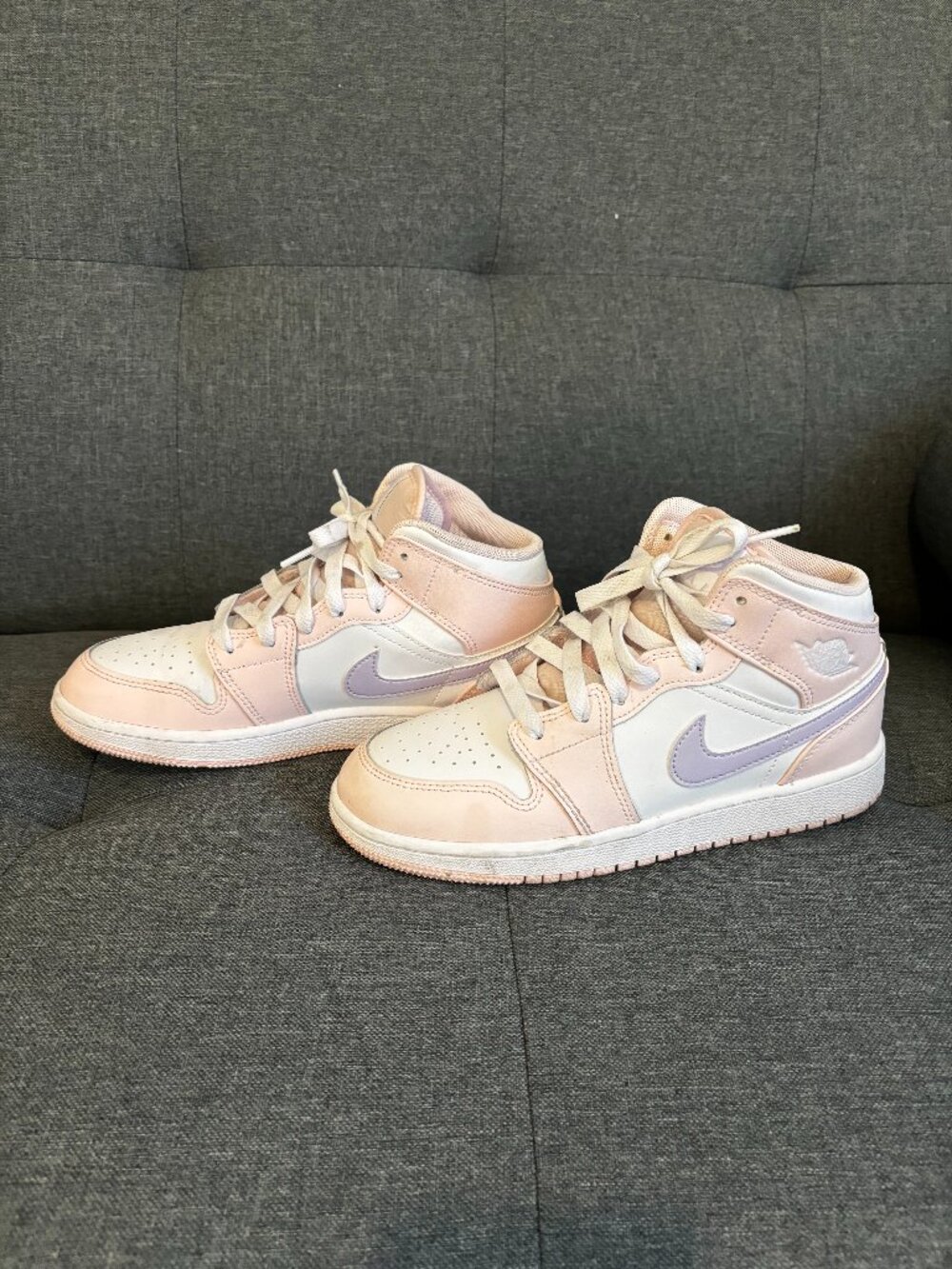 Nike Jordans in Pink and Purple